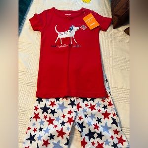 NWT Gymboree 4th of July Toddler Girls Pajama Set Size 4